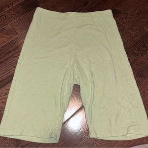 Light Green Casual Shorts